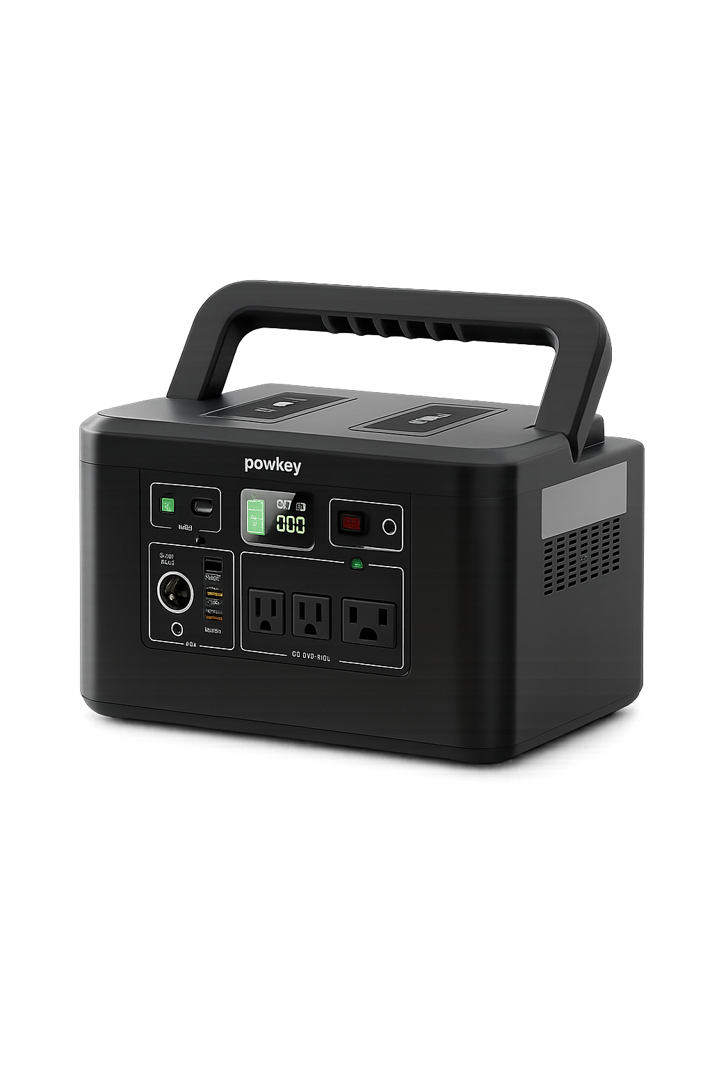 Power Station 800W negra con asa y conexiones frontales